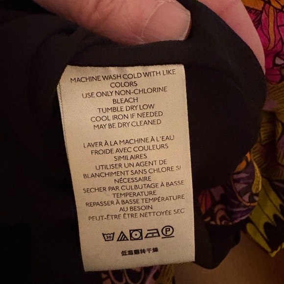 Anthropologie Alexandra Farmer Puff-Sleeved Blouse with Butterfly Colorful 2X - Picture 6 of 6